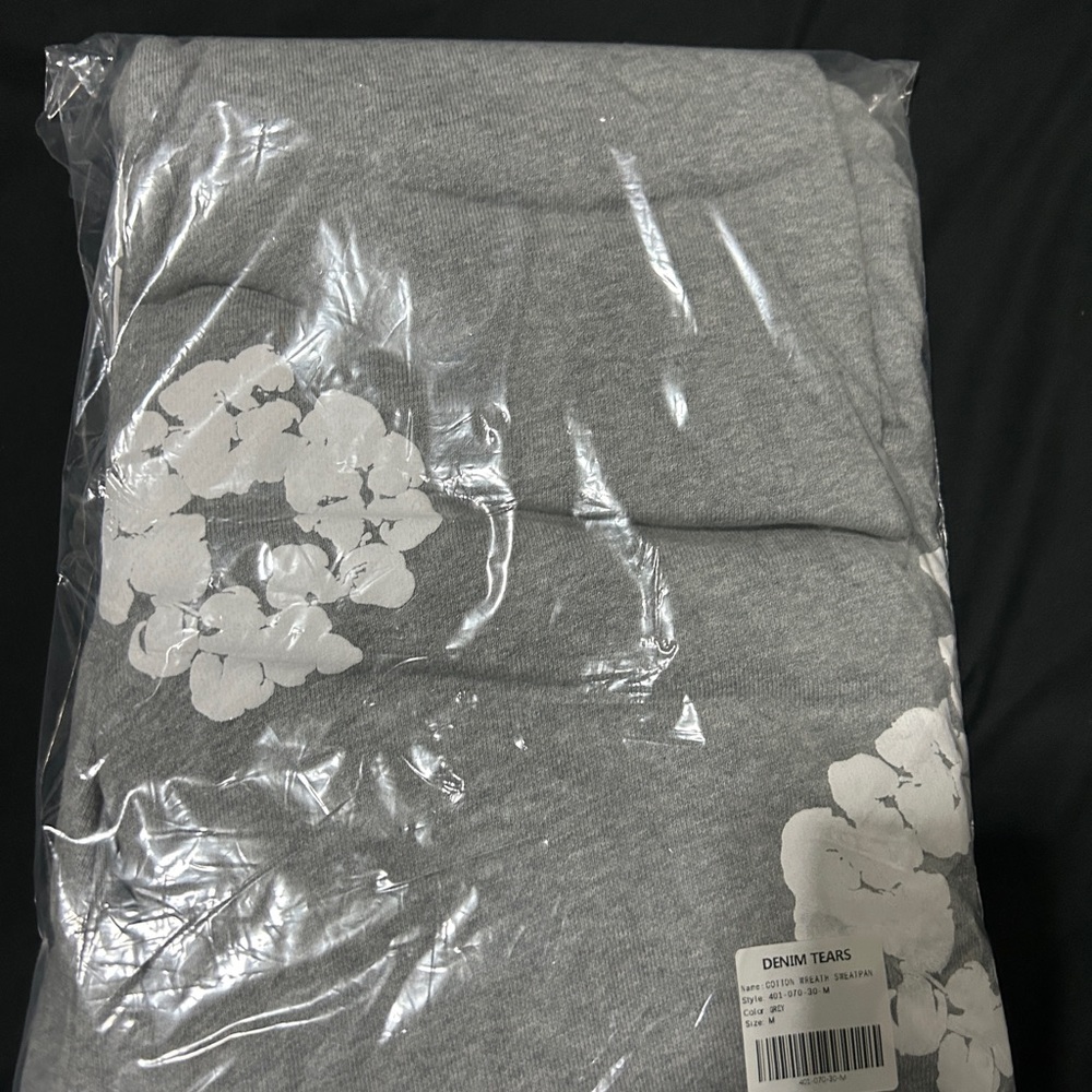 Gray Denim tears sweatpants